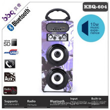 Active FM radio wireless wooden bluetooth speaker waterproof with LED screen